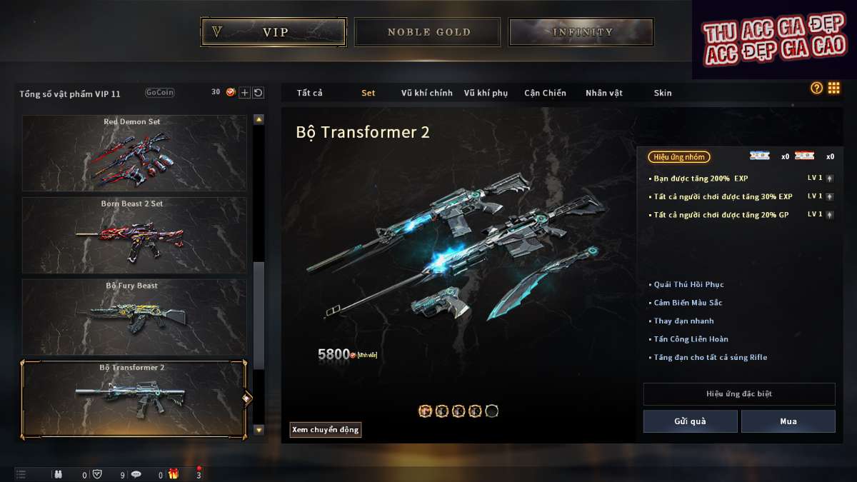 shop acc cf uy tin gia re